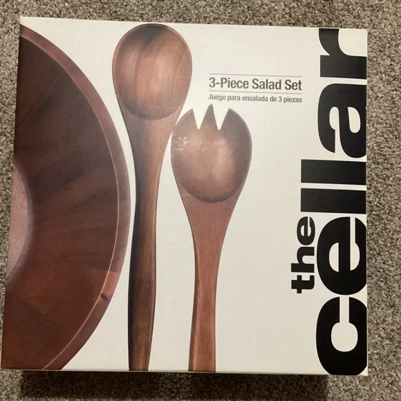 New the Cellar , Acacia Wood 3 Piece Salad Set, Created for Macy's - Picture 5 of 10